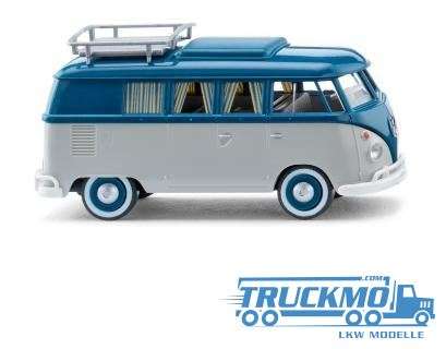 Wiking Volkswagen T1 Campingbus grau blau 079742