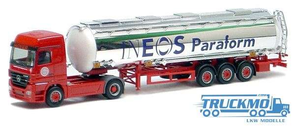 Herpa Hoyer Spedition Ineos Mercedes Benz Actros MP2 Chrome Tanker Semitrailer 4284