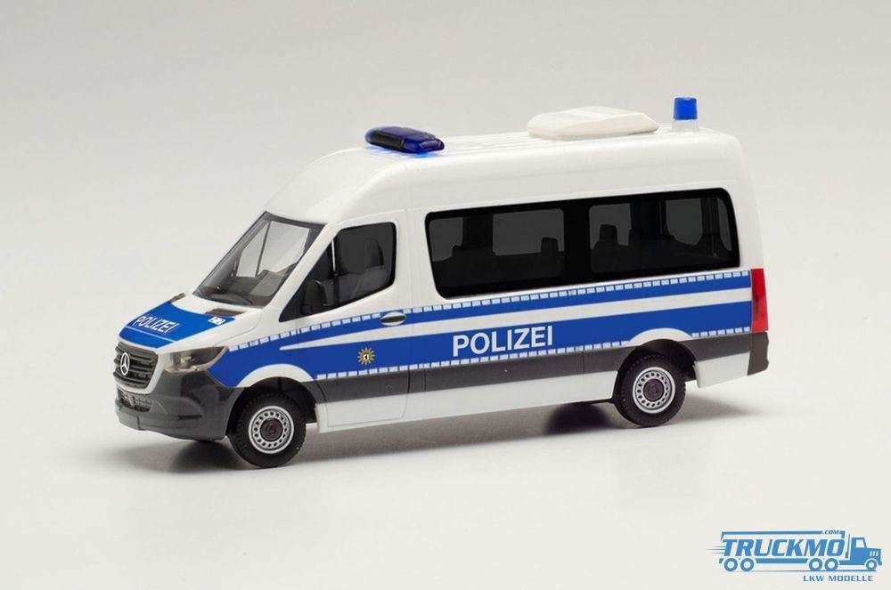 Herpa Bearbeitungskraftwagen Bereitschaftspolizei Berlin Mercedes Benz Sprinter 18 Kasten HD 096393