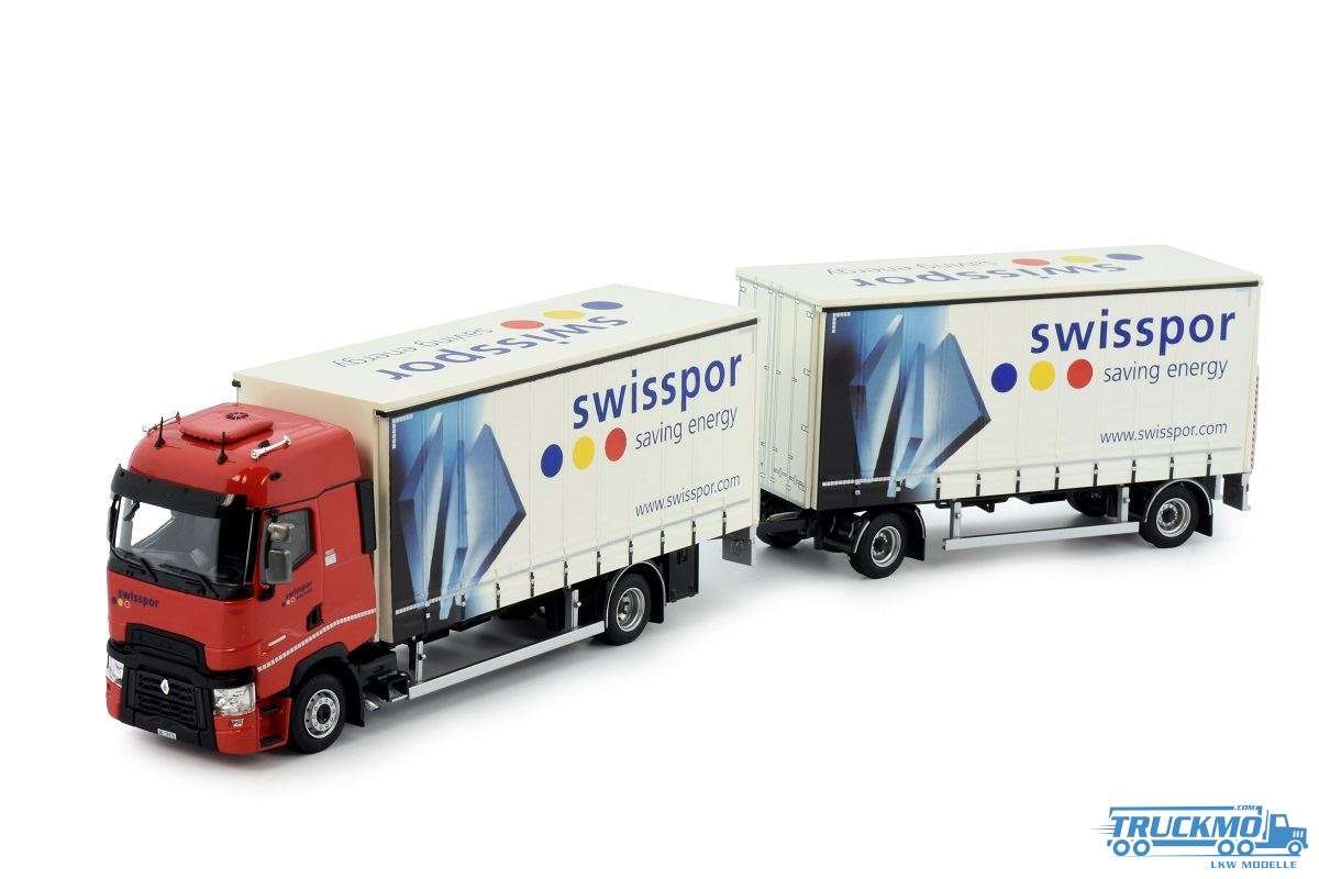 Tekno Swisspor Renault T High 4x2 rigid truck with 2-axle trailer 82607