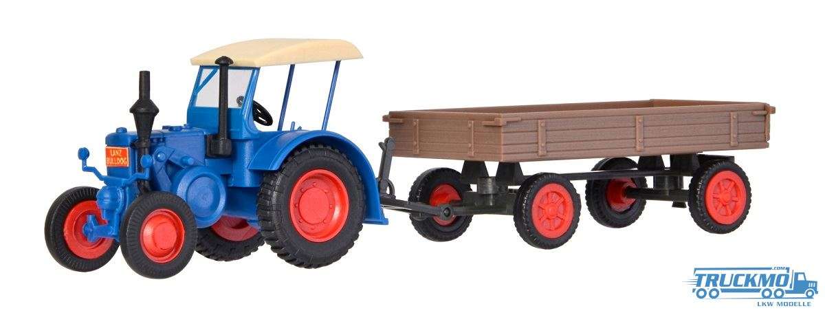 Kibri Lanz tractor with rubber wheeled cart 12232