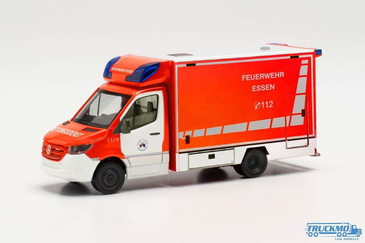 Herpa Feuerwehr Essen Mercedes Benz Sprinter 18 Fahrtec RTW 096737