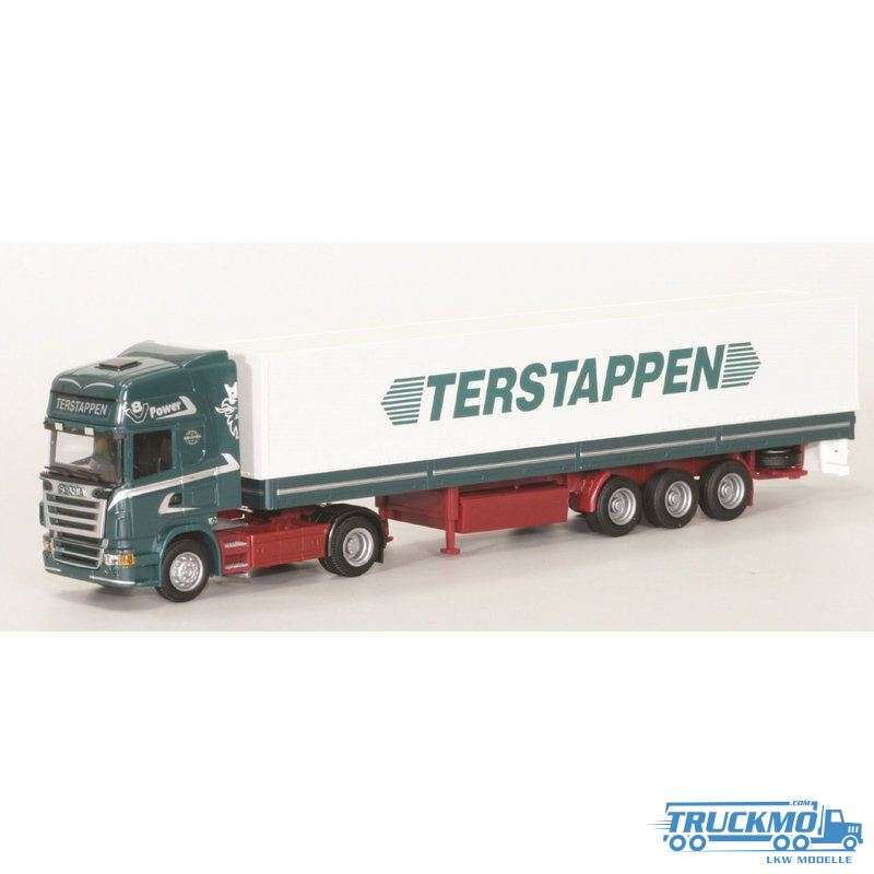 AWM Terstappen Scania R Topline Aerop flatbed semitrailer 73668