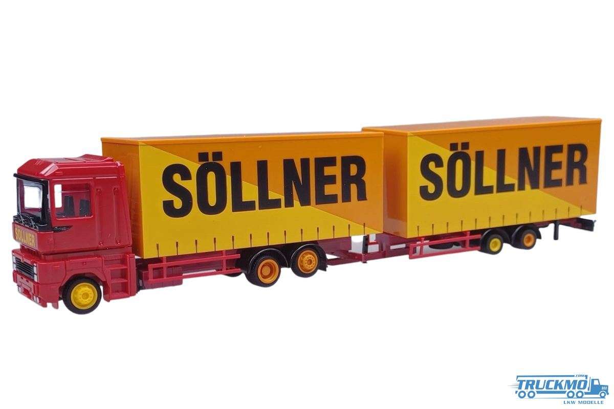 AWM Söllner Renault AE curtain box truck-trailer 76056