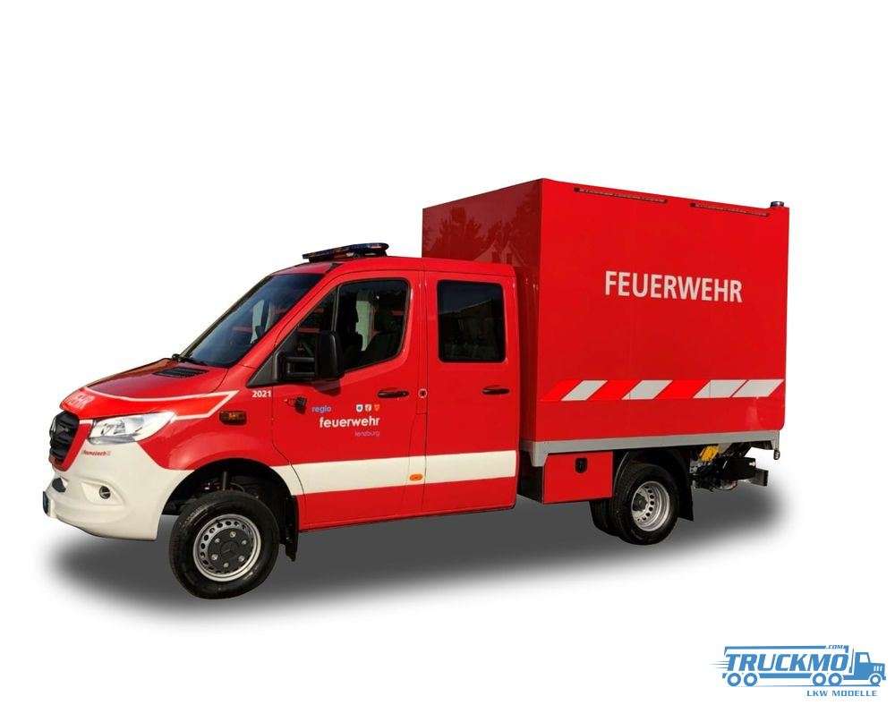 Herpa Regio Feuerwehr Lenzburg Mercedes Benz Sprinter 2018 Doka Koffer 949248