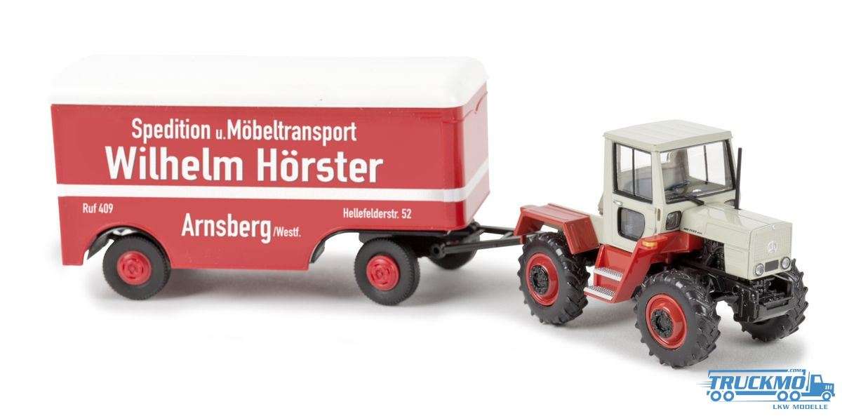 Brekina Wilhelm Hörster Mercedes Benz trac mit Möbelanhänger von Starmada 13712