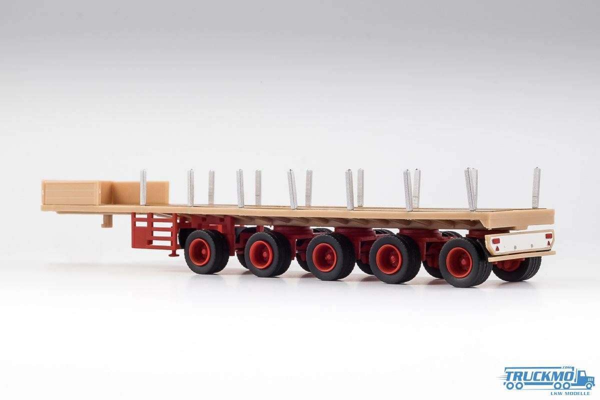 VK models ballast trailer 5 axles beige red 02581