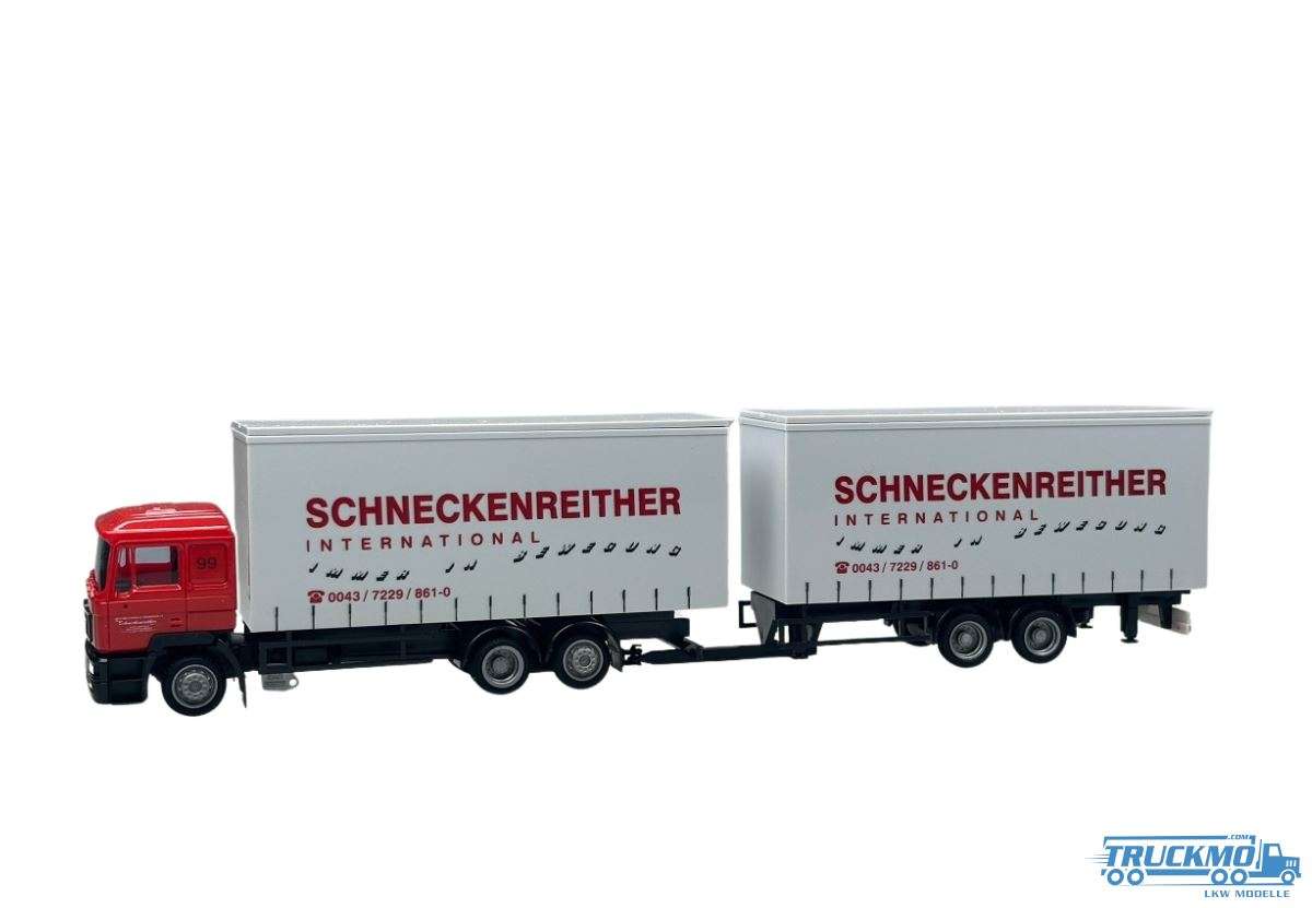 AWM Schneckenreither MAN F 2000 curtain trailer train 54038