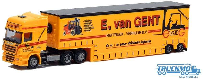 AWM Van Gent Scania R09 Topline Tiefbett-Sattelzug 74927