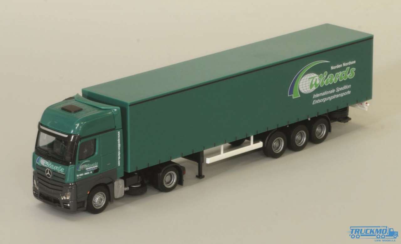 AWM Wiards Mercedes Benz Actros 2 Gigaspace curtainside semitrailer 75020