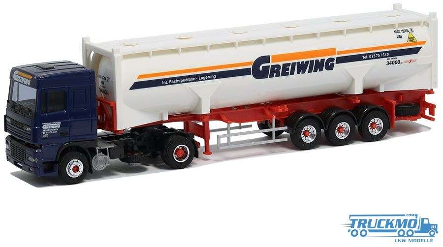 AWM Greiwing Spedition DAF 95 XF SC Facelift 40ft Drucksilocontainer 5119