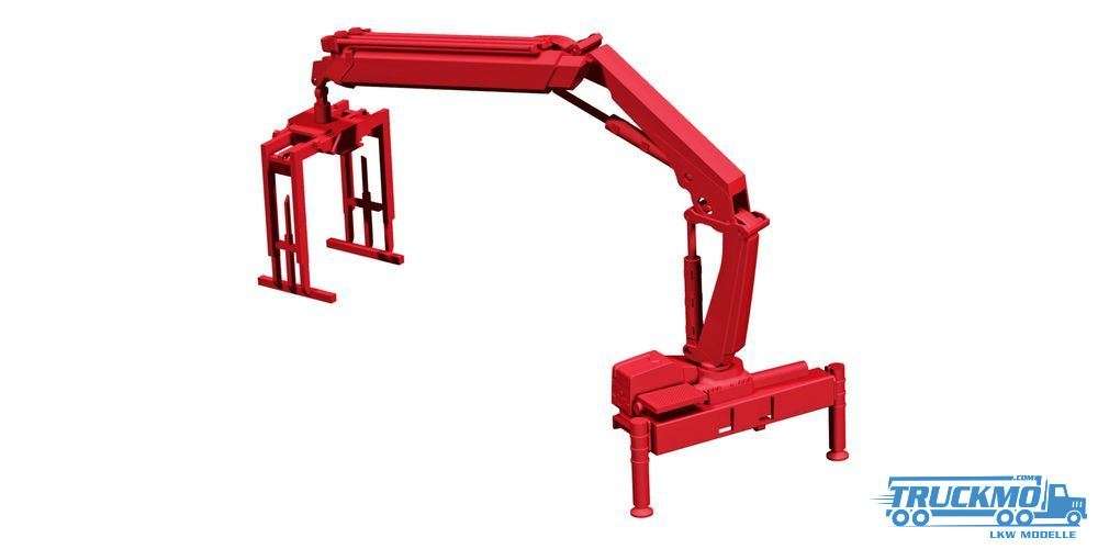 Herpa Hiab loading crane X-HIPRO 232 E-3 with pallet fork 054133