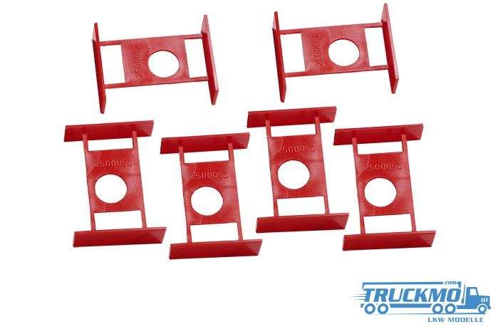 Herpa underride protection rear for Euro trailer 6 pieces red 692536