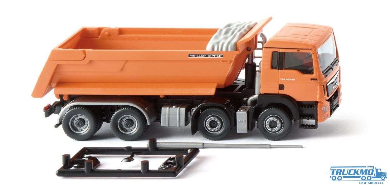 Wiking MAN TGS Euro 6 Meiller Dump truck orange 067448