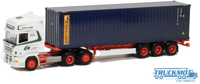 ONE 5087 HO Scale Trucks Scania CS HD with 20ft Container