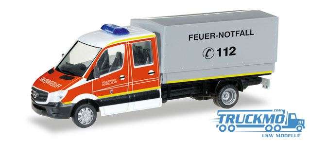 Herpa Feuerwehr Düsseldorf Mercedes-Benz Sprinter`13 MZF 092791