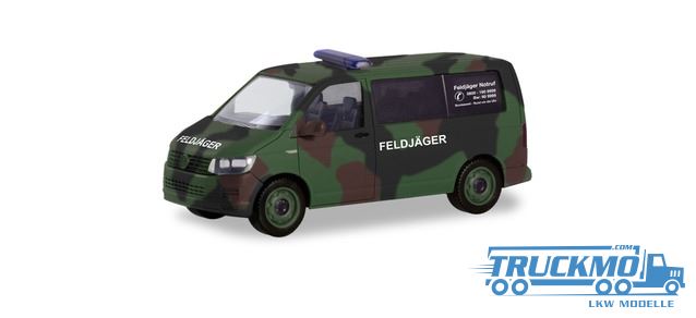 Feldjäger“ Herpa 700719-1/87 VW T6 Bus Flecktarn „Bundeswehr