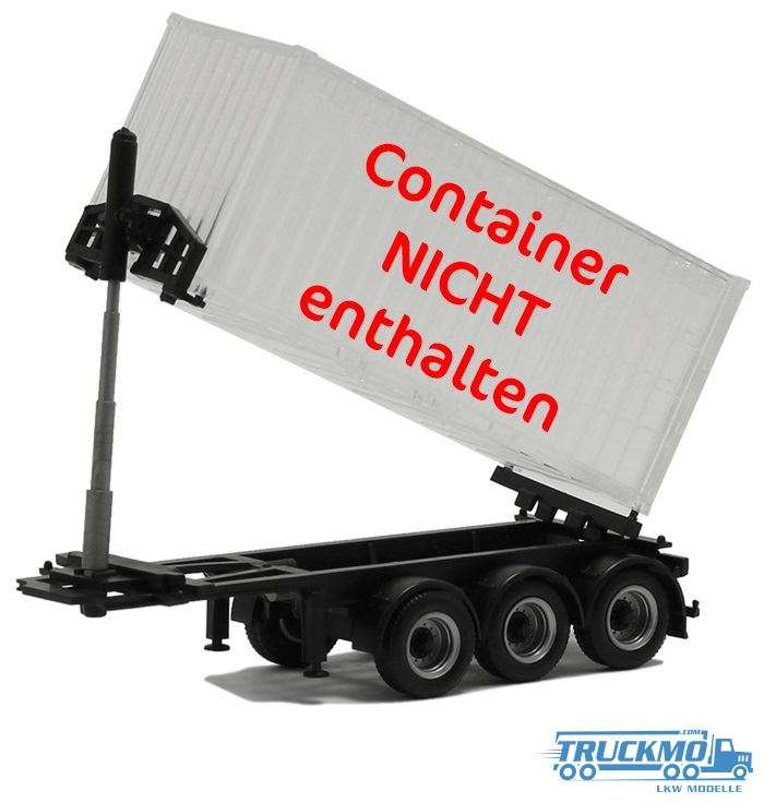 Herpa 20ft 3-axle tipping trailer black CONTAINER NOT INCLUDED 480090