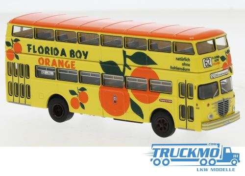 Brekina BVG - Florida Boy Orange Büssing D2U Doppeldecker Bus 1960 61262