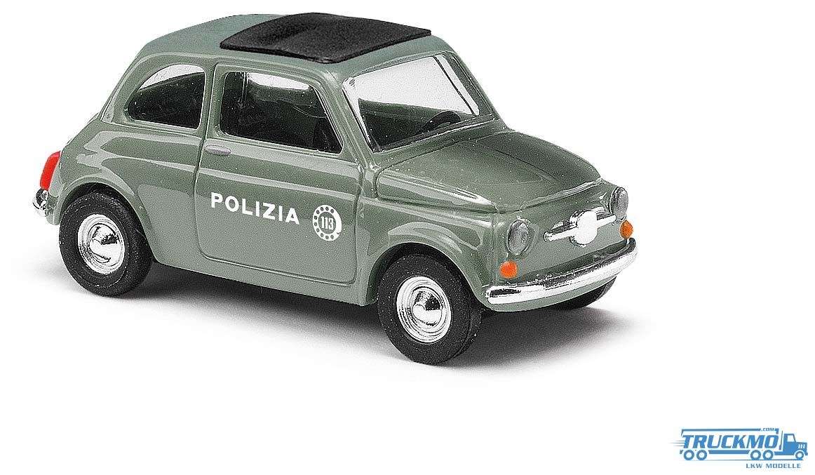 Busch Polizei Italien Fiat 500 Baujahr 1965 48730