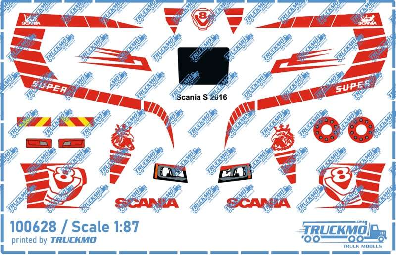 TRUCKMO Decals Design Scania S 2016 rot 100628