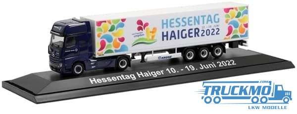 Herpa Kühne + Nagel Hessentag Haiger 2022 Mercedes Benz Actros GigaSpace Box Semitrailer 202405