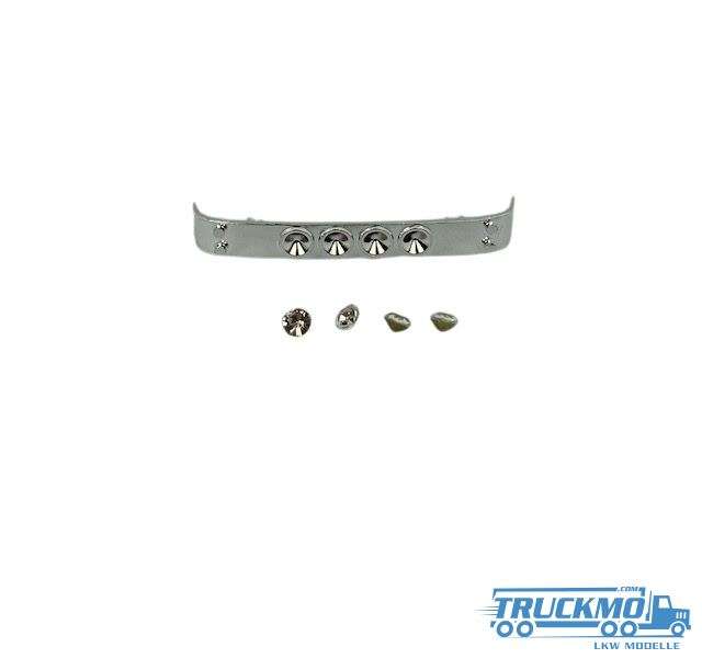 Tekno Parts Scania sun visor chrome 4 round lights 5mm high 77421