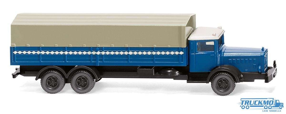 Wiking Mercedes Benz L 10000 flatbed truck azure blue 1: 160 094306