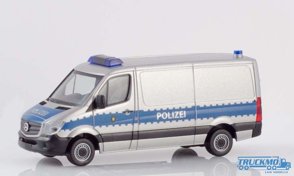 Herpa Polizei Sachsen Mercedes-Benz Sprinter box flat Roof 094238