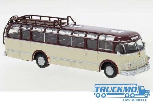 Brekina Saurer 5 GVF-U Bus 1951 dunkelrot beige 58065