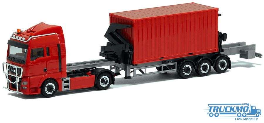 Herpa MAN TGX XLX Euro 6 Hammar Seitenlader 20ft Container BM945240