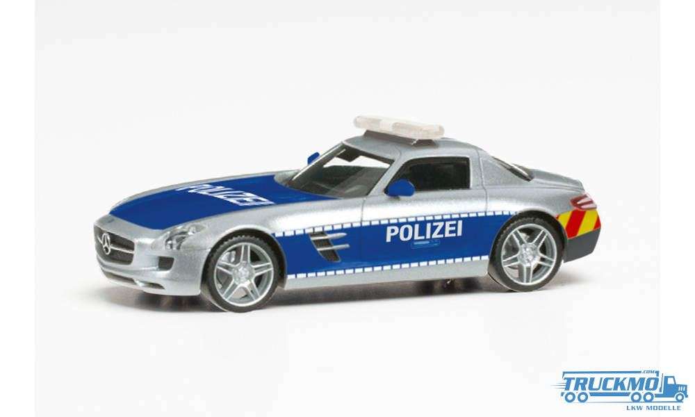 Herpa Polizei Showcar Mercedes Benz SLS AMG 096515