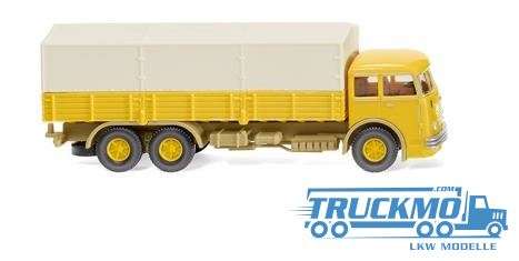 Wiking Büssing 12,000 flatbed truck mustard yellow 047904