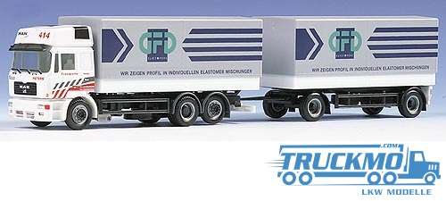Herpa Peters Transport MAN F2000 HD Tarpaulin Truck-Trailer 3364