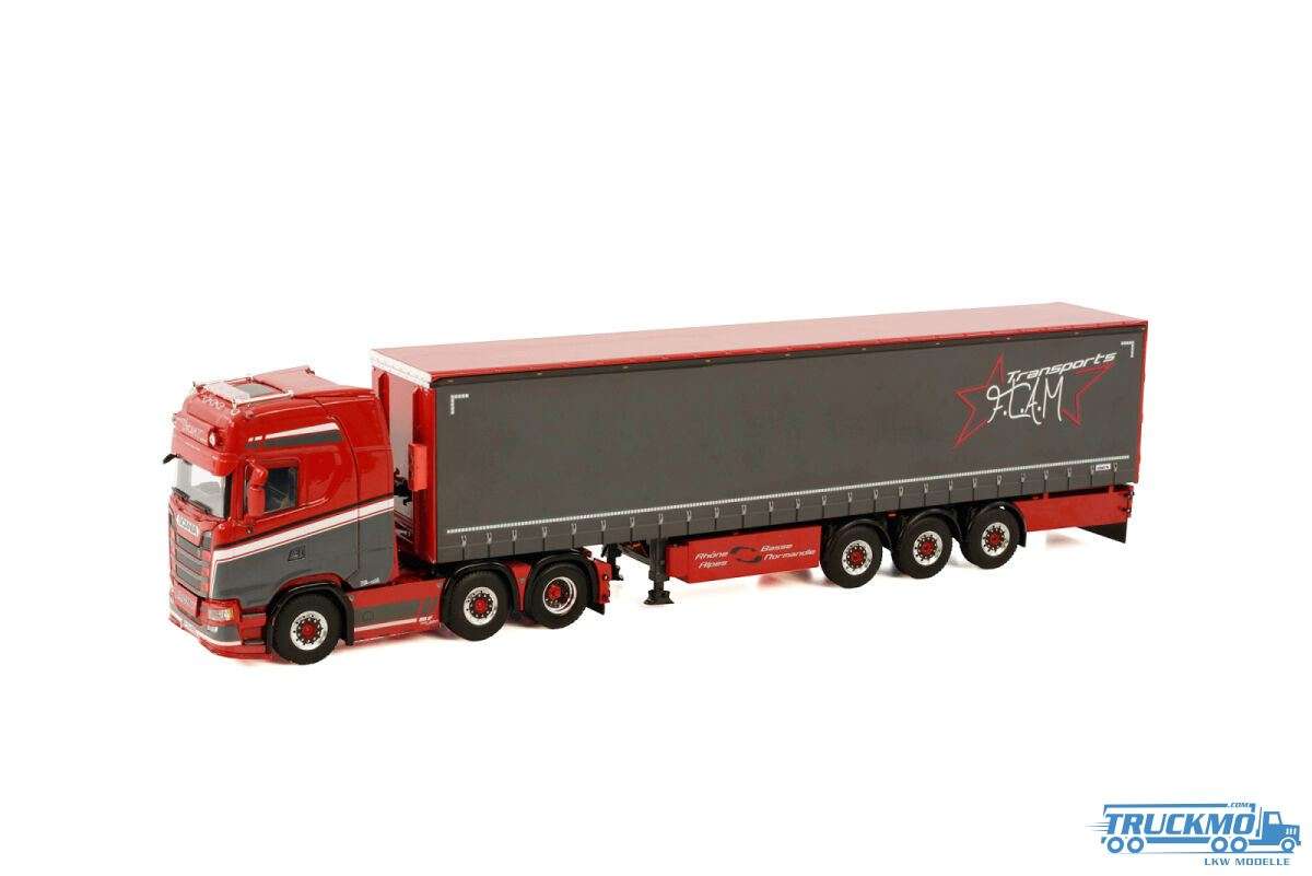 WSI Transports F.L.A.M. Scania S Highline 6x2 Twinsteer Curtainside Trailer 3 Axle 01-3543