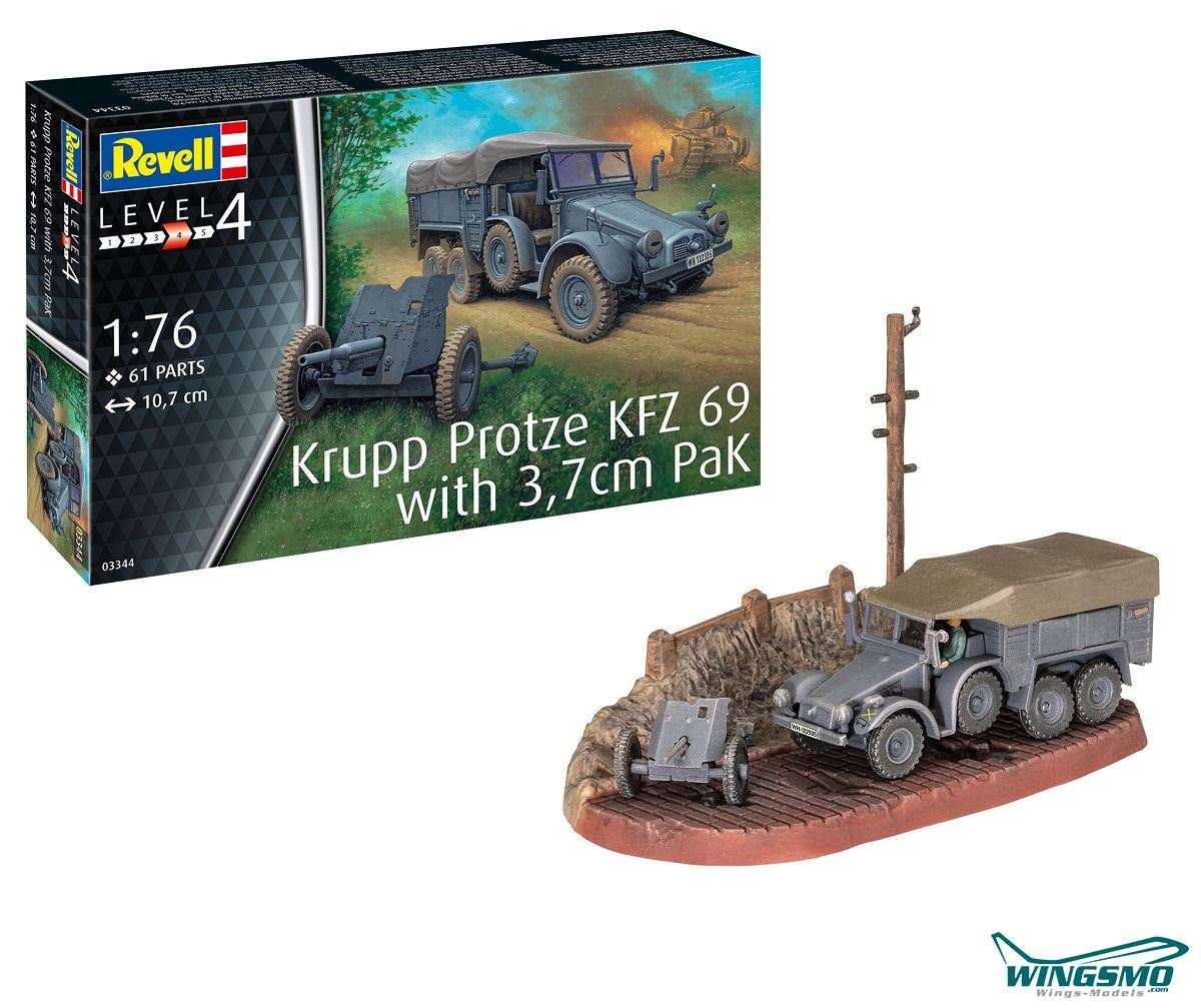 Revell Militär Krupp Protze KFZ 69 with 3,7cm Pak 03344