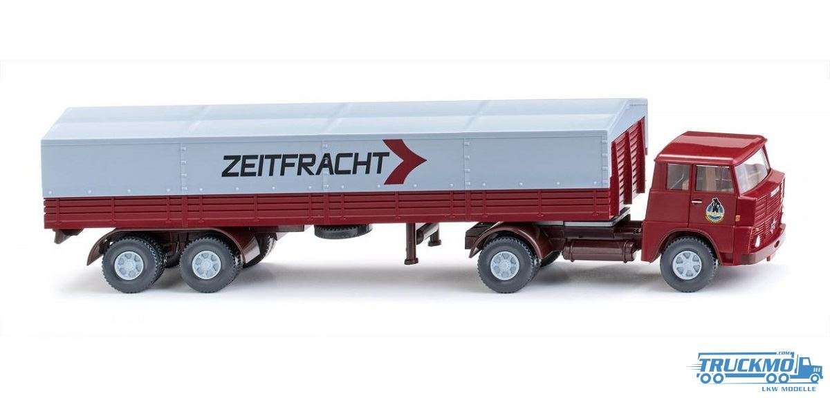 Wiking Zeitfracht Henschel platform semi-trailer 051407