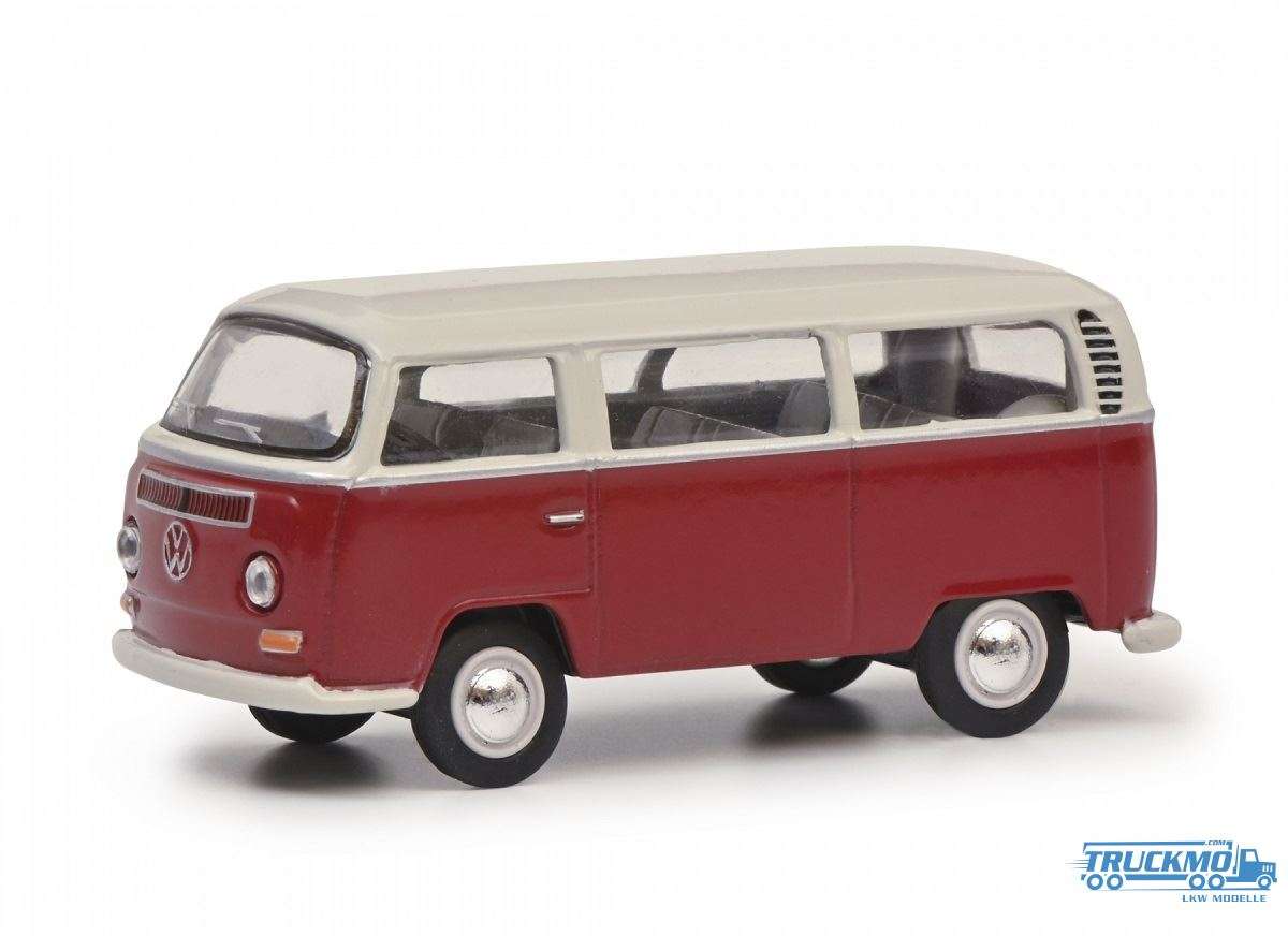 Schuco Volkswagen T2 bus red white 452030300