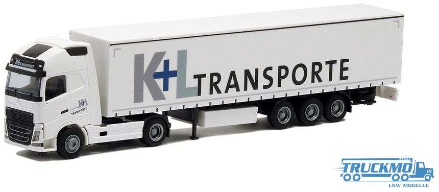 AWM K+L Transporte Volvo FH12 Globetrotter XL curtainside semitrailer 75268