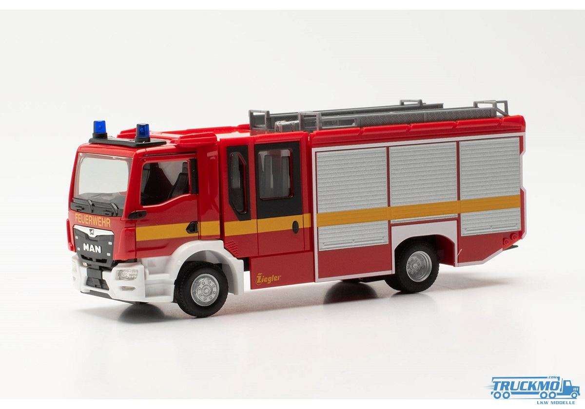 Herpa Feuerwehr MAN TGM CC Ziegler-Z-Cab Löschfahrzeug 097376