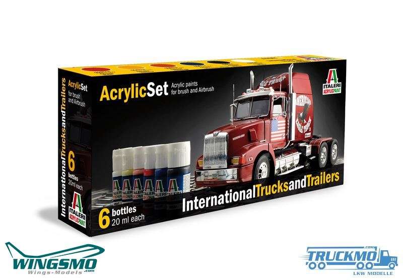 Italeri Acryl Set International Trucks &amp; Trailer 0435