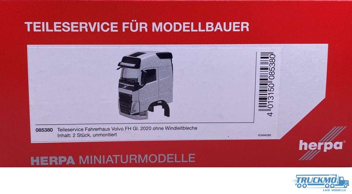 Herpa parts service driver&#039;s cab Volvo FH Globetrotter 2020 without WBL 2 pieces 085380