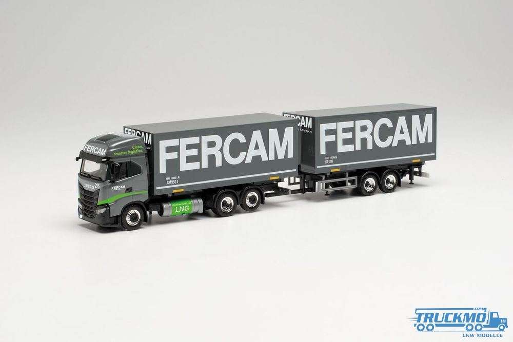 Herpa Fercam Iveco S-Way LNG swap body truck-trailer 314756