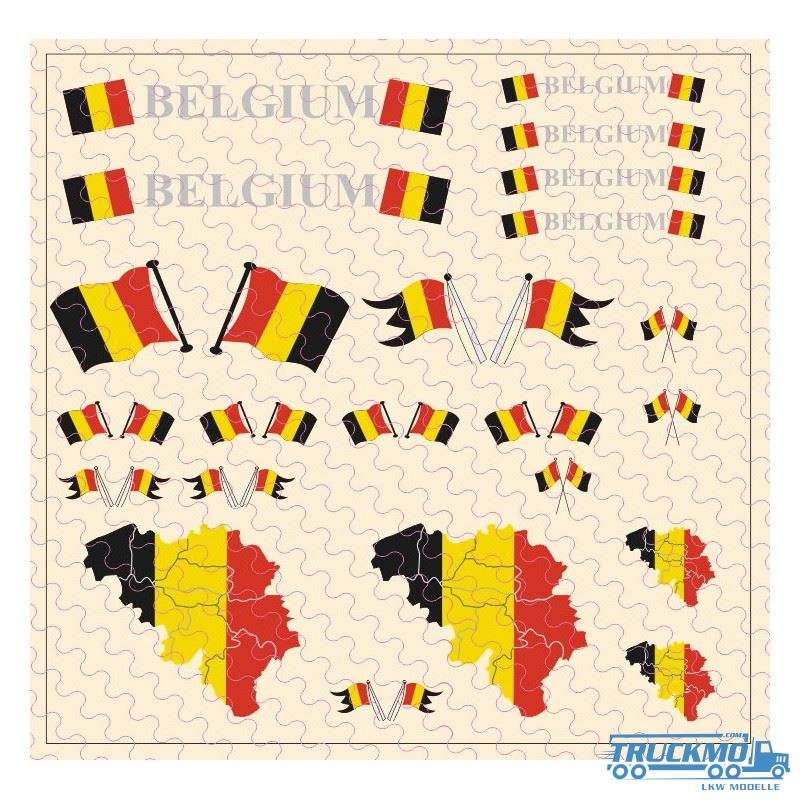 TRUCKMO Decal Flag Set Belgium 12D-0518