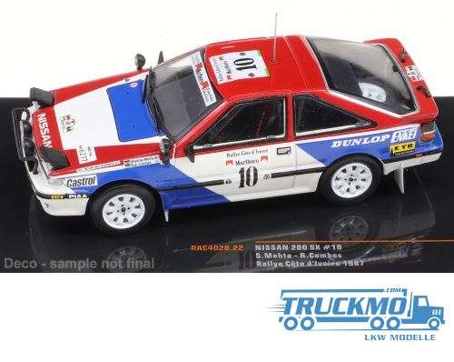 IXO Models Rally Cote d Ivoire Nissan 200 SX 1987 No.10 S. Metha R. Combes IXORAC402B.22
