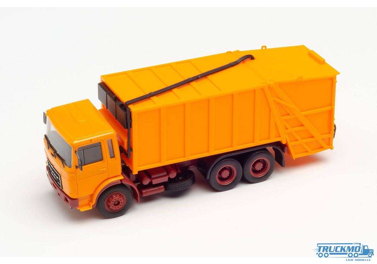 Herpa MiniKit Roman Diesel press garbage truck orange 013833
