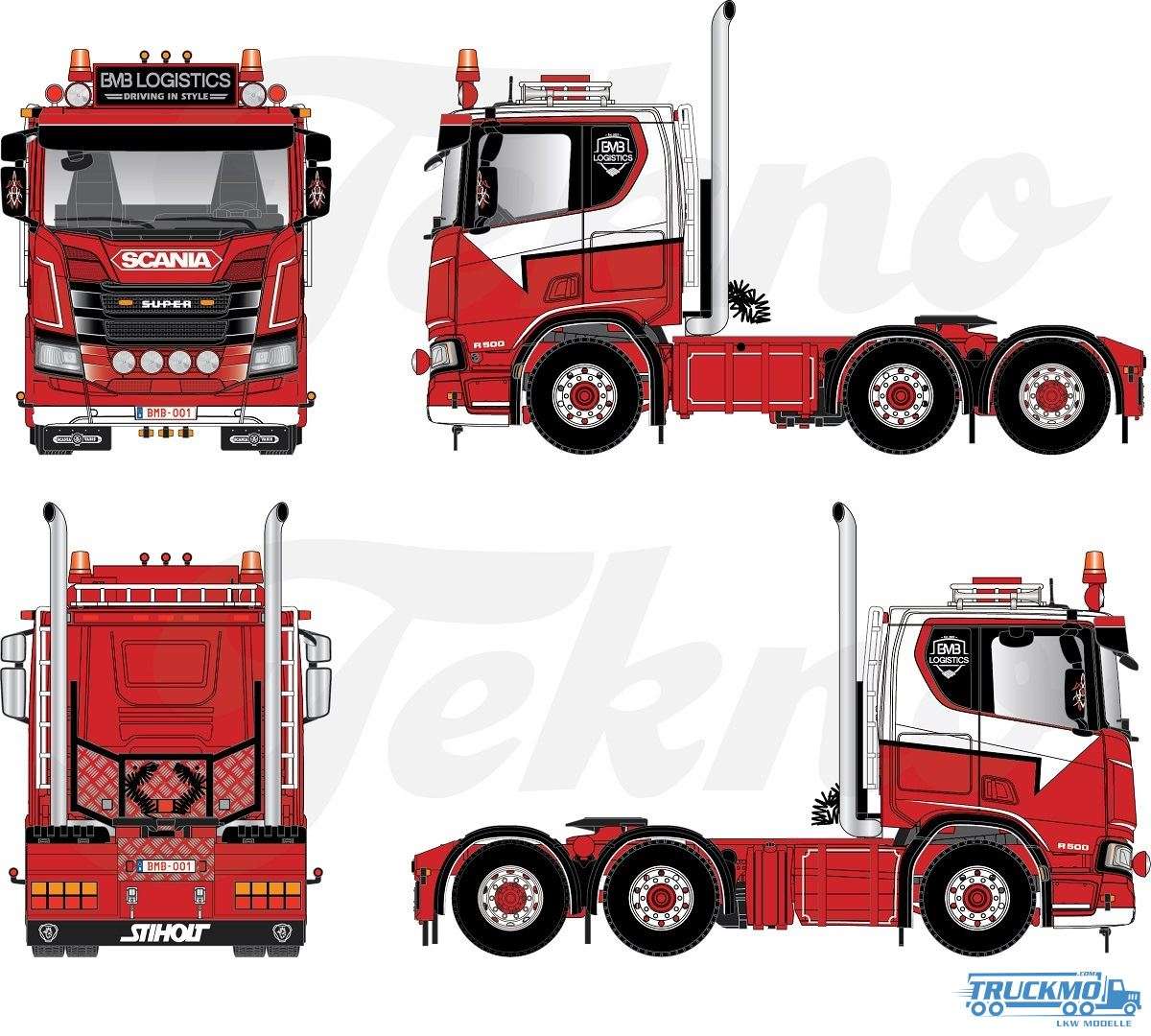 Tekno BMB Logistics Scania Next Gen R500 6x2 86311