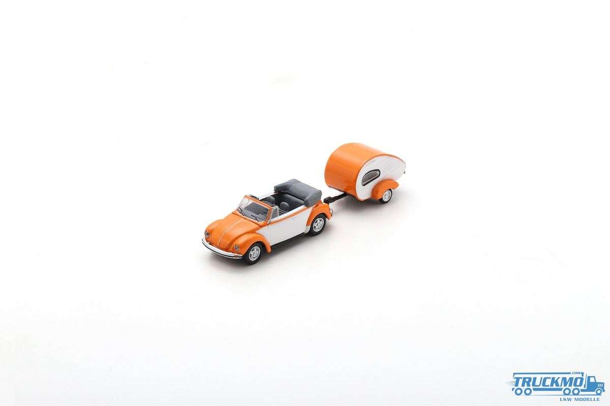 Schuco Volkswagen Beetle Cabriolet offen mit Anhänger ES Piccolo 452677700