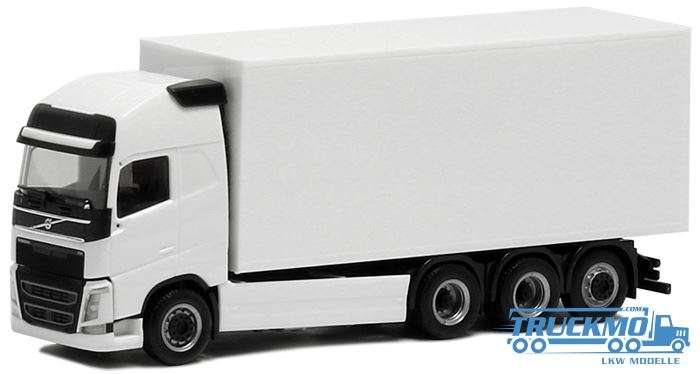 Herpa Volvo GL FH XL 2013 combi 4axle white, Chassis black 933506