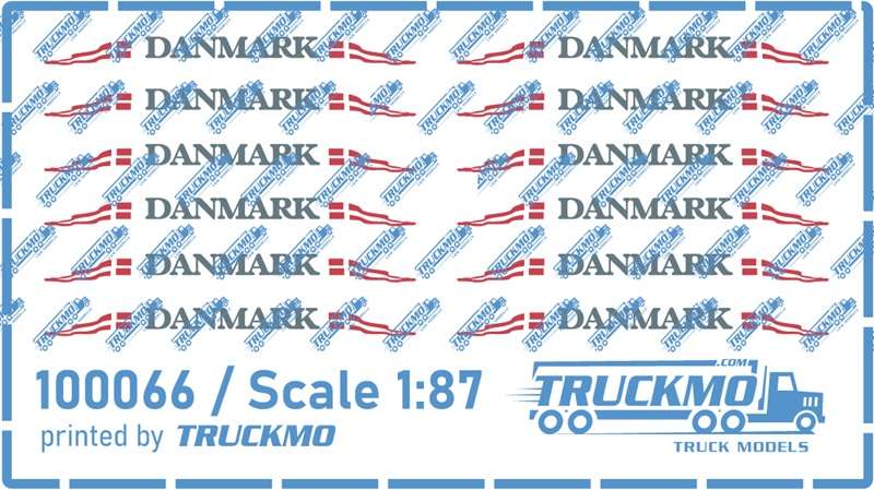 TRUCKMO Decals Danmark inscription sun visor 100066
